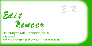 edit mencer business card